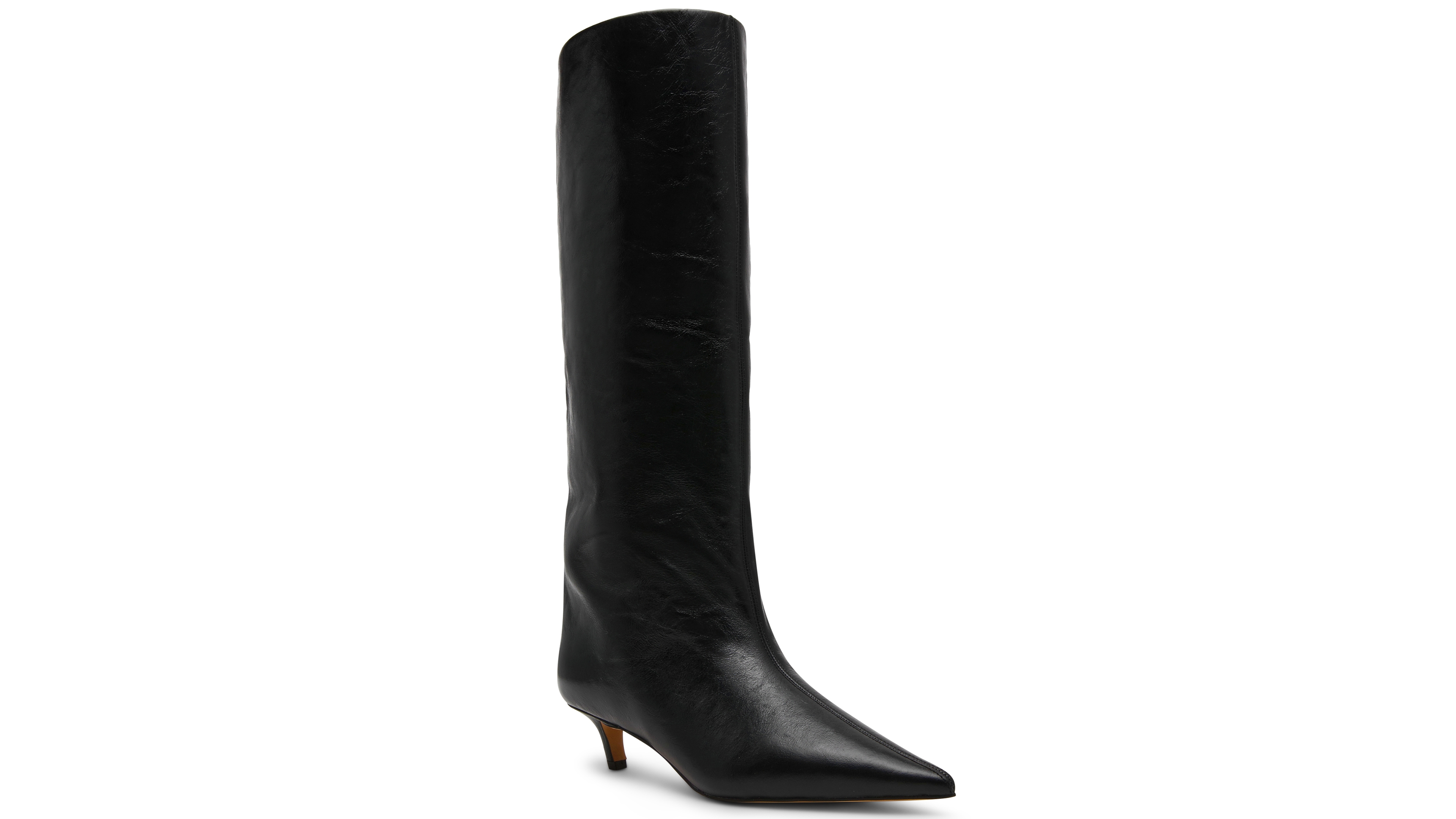 Steve Madden Women's Lychee Wide-Calf Kitten-Heel Stovepipe Knee-High Dress Boots