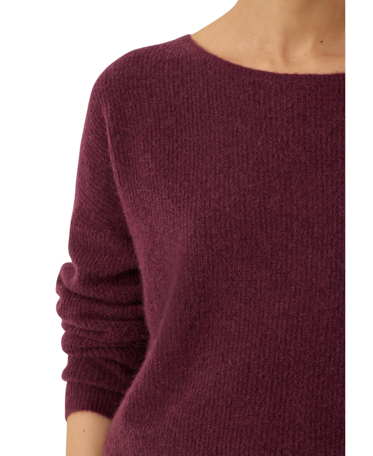 Hush Women's Bryony Slash Neck Ribbed Jumper