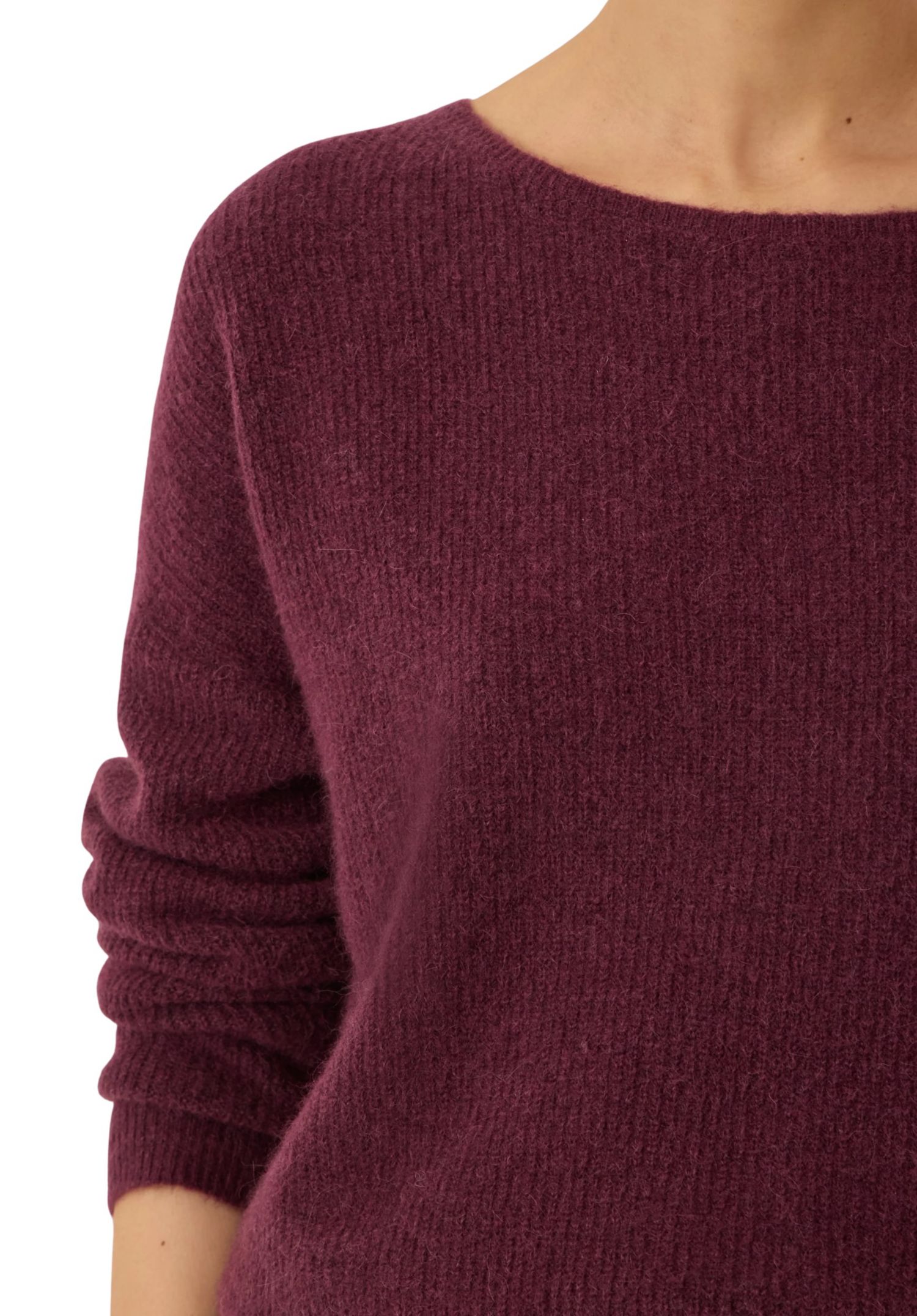 Women's Bryony Slash Neck Ribbed Jumper