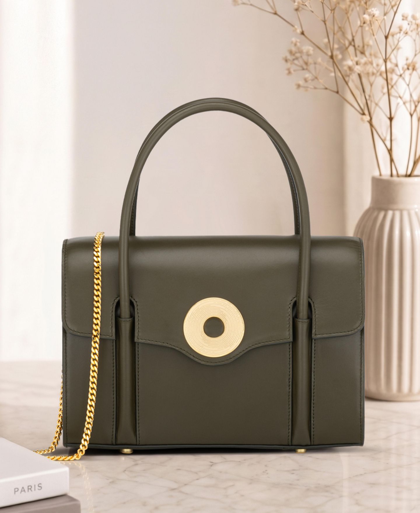 Женская сумка Aranyani Myra 10 Italian Calf Leather Handbag, цвет: Глубокий тёмно-зелёный — фото 3