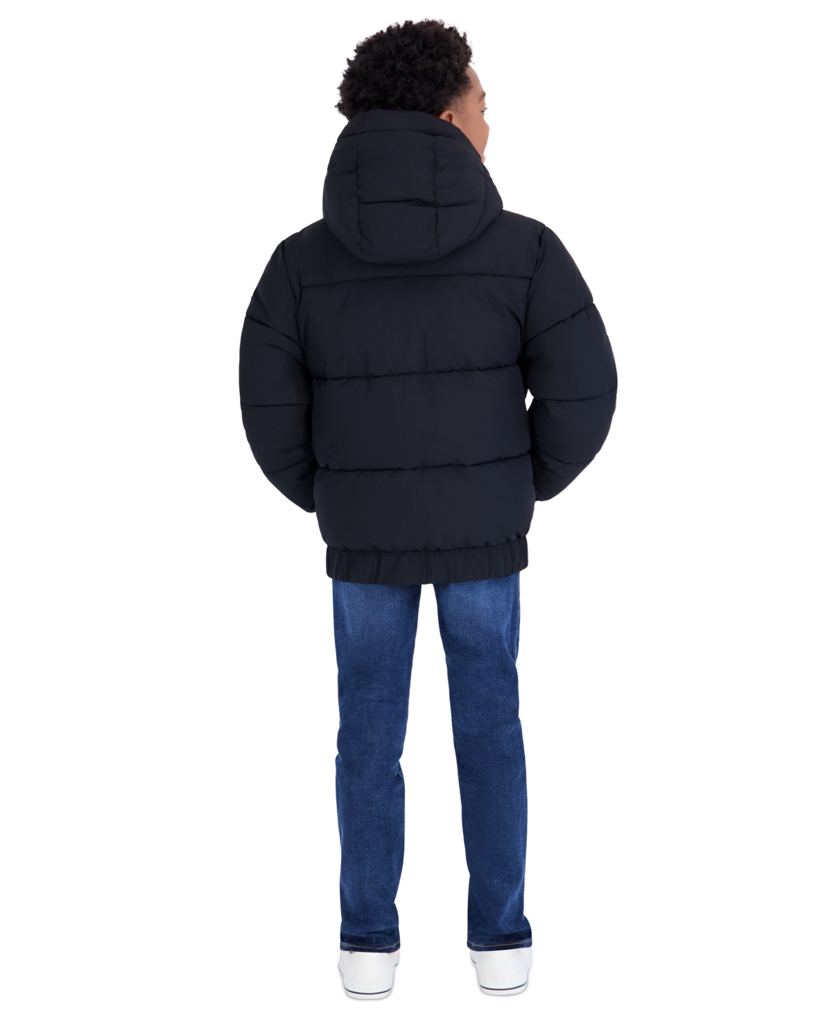 Michael Kors Boys' 8-20 Heavy Weight Ripstop Puffer Hooded Jacket