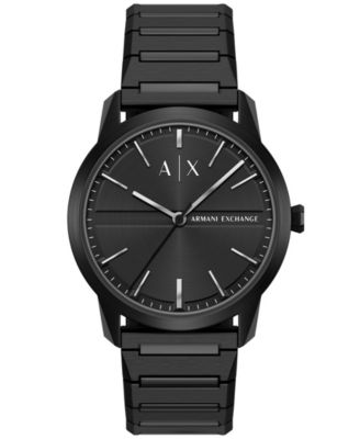 Armani Exchange Men's Quartz Three Hand Black Stainless Steel Watch 42mm