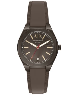 Armani Exchange Women's Sync Quartz Three Hand Brown Silicone Watch 36mm
