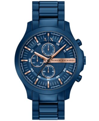 Armani Exchange Men's Quartz Chronograph Blue Stainless Steel Watch 46mm