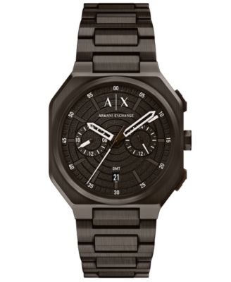 Armani Exchange Men's Quartz Dual Time Brown Stainless Steel Watch 40mm