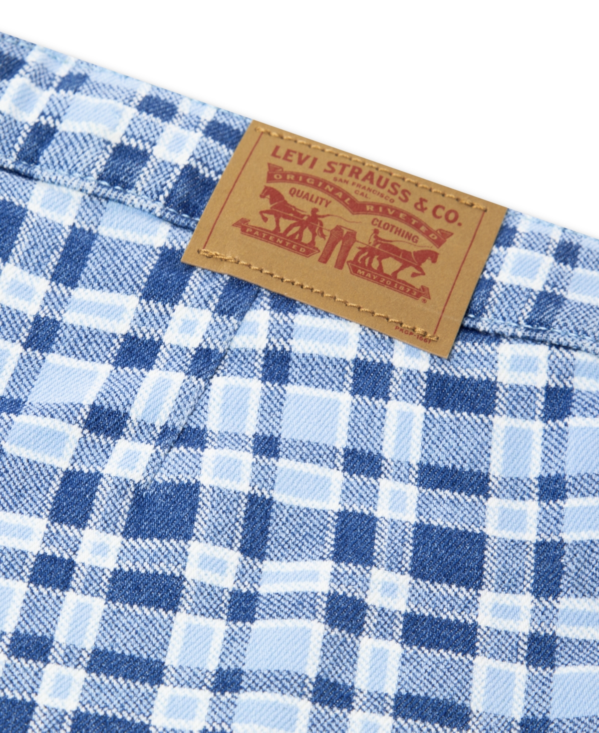Levi's Girls' 7-16 Side Bow Plaid Skort