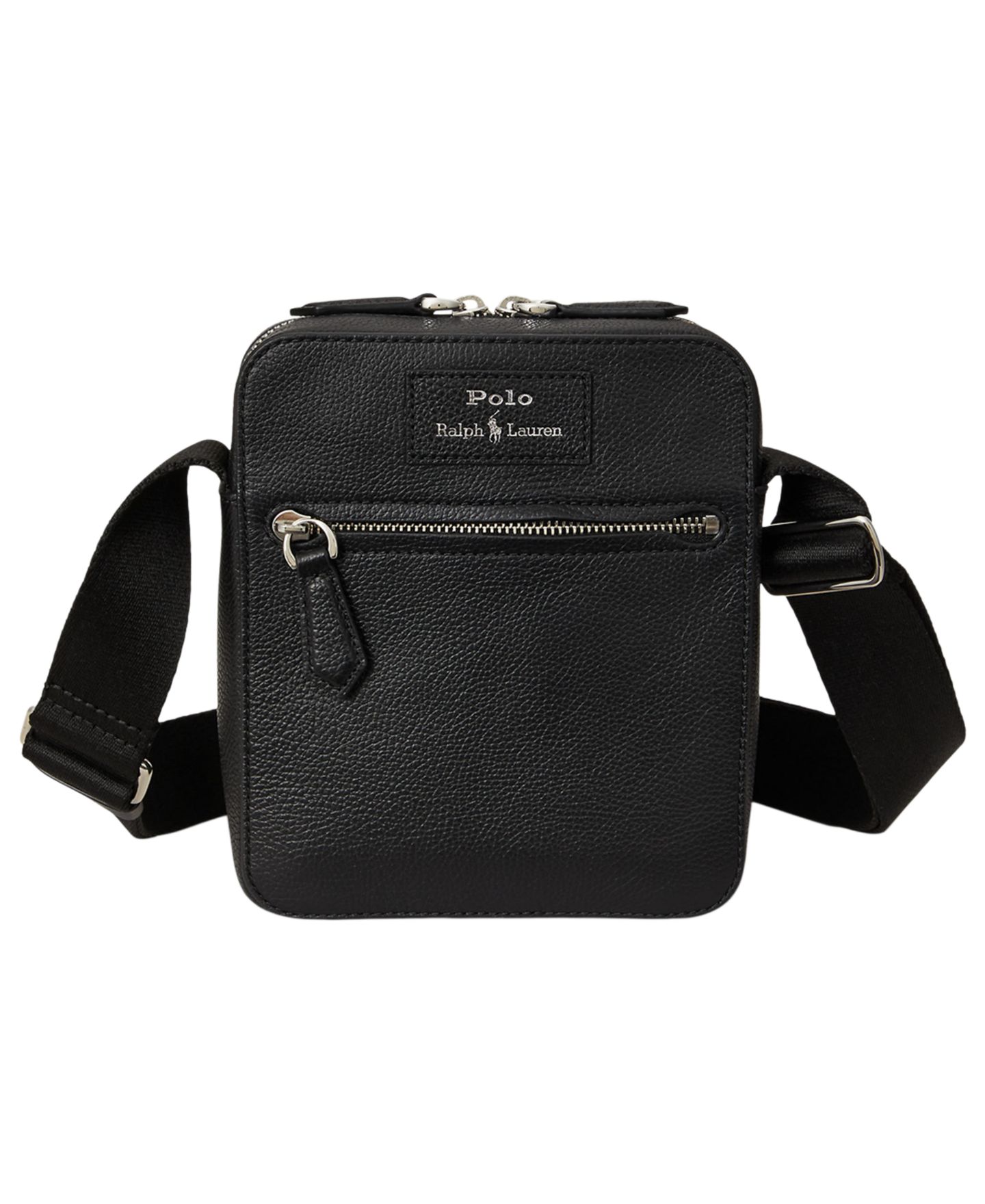 Мужская сумка Polo Ralph Lauren Pebbled Leather Crossbody, цвет: Чёрный — фото 3