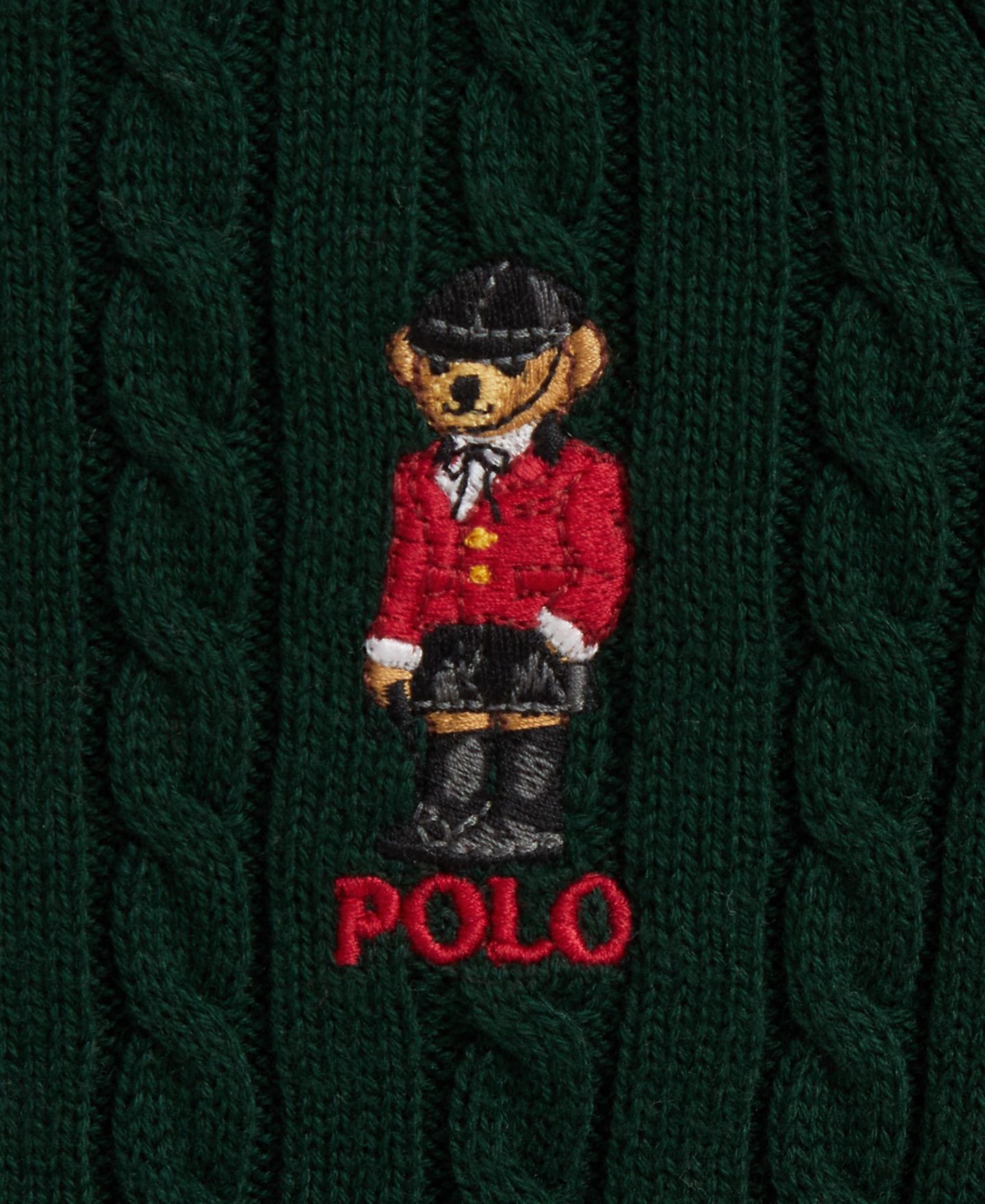 Кардиган Polo Ralph Lauren Polo Bear Mini-Cable Cotton Cardigan Sweater для девочек-малышей, цвет: Мох — фото 3