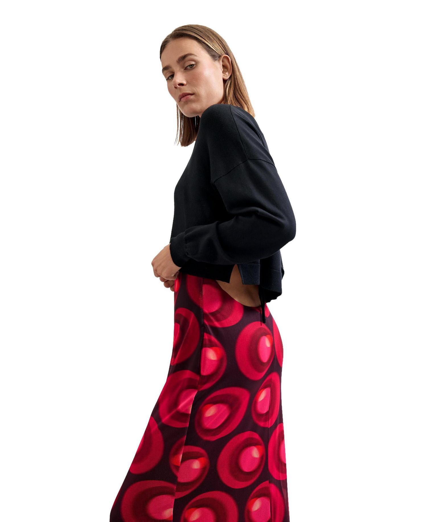 Women's 2-in-1 Spaghetti-Strap Midi Knit Dress