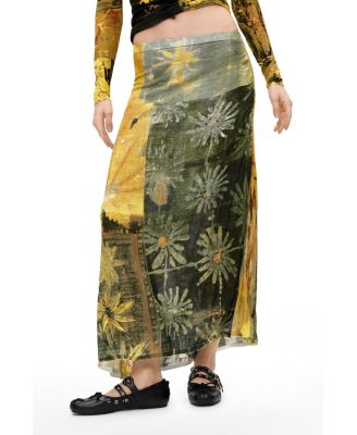 Women's Floral-Print A-Line Skirt