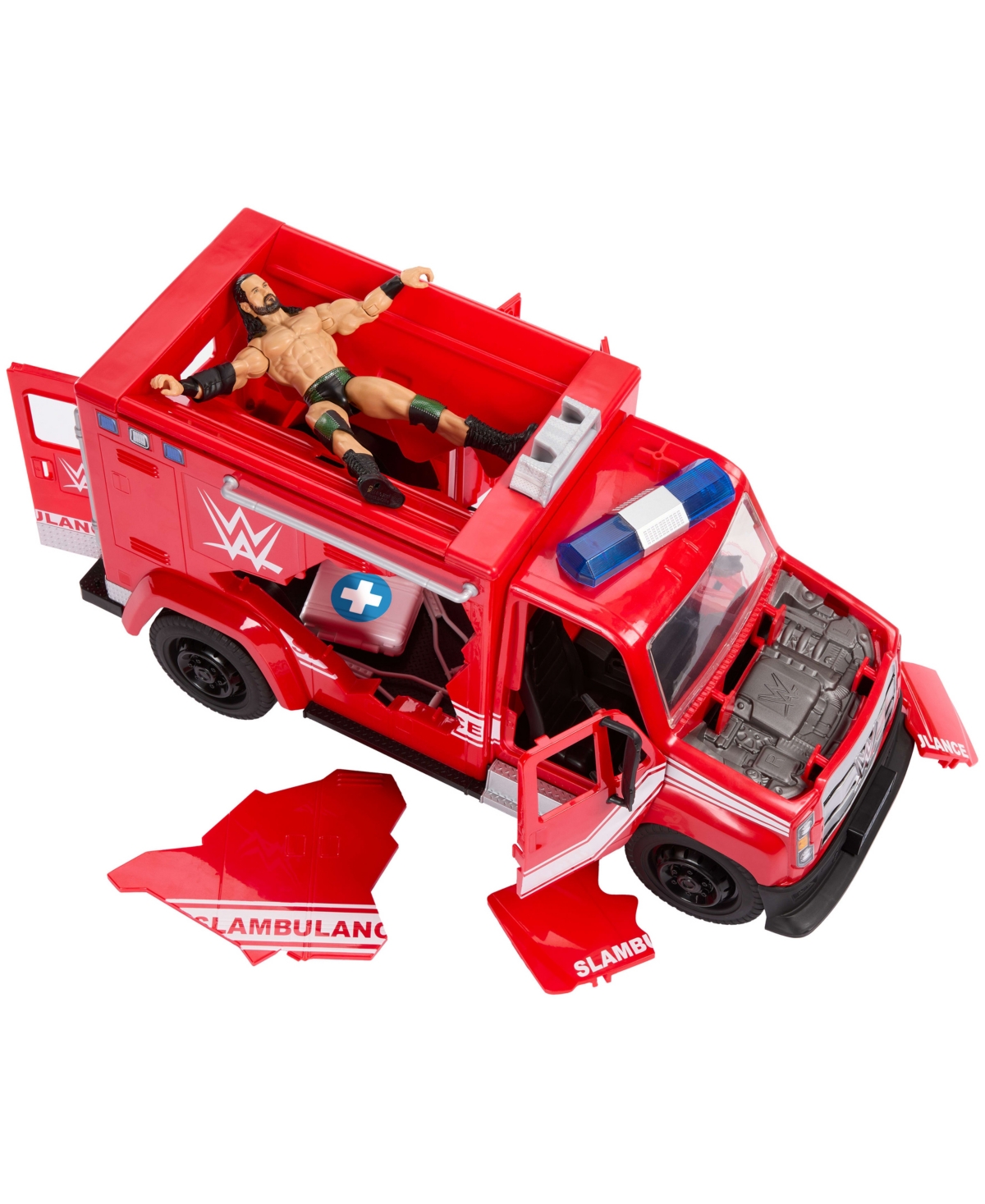 Wwe Slambulance 14-Piece Breakaway Playset, Ages 6+