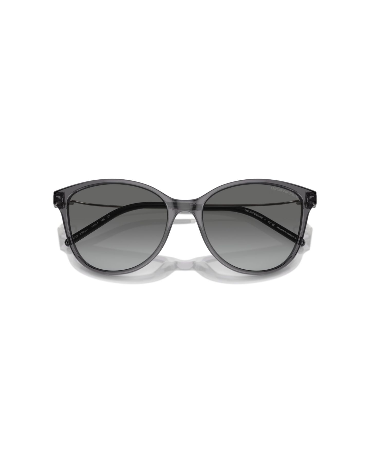 Женские солнцезащитные очки Emporio Armani Sunglasses, EA4220, цвет: Блестящий чёрный — фото 5