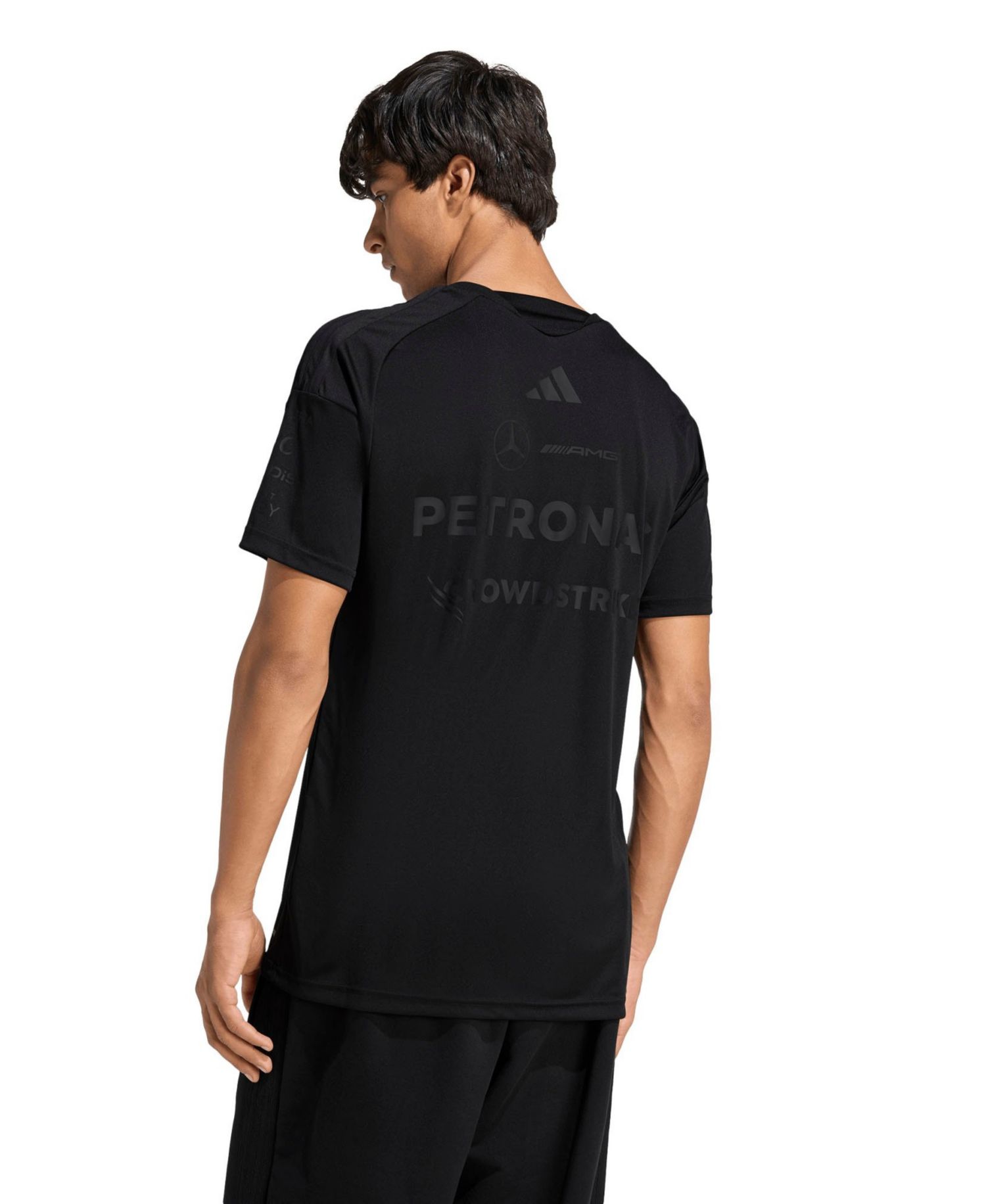 Men's Black Mercedes-AMG Petronas F1 Team Night Driver Climacool T-Shirt