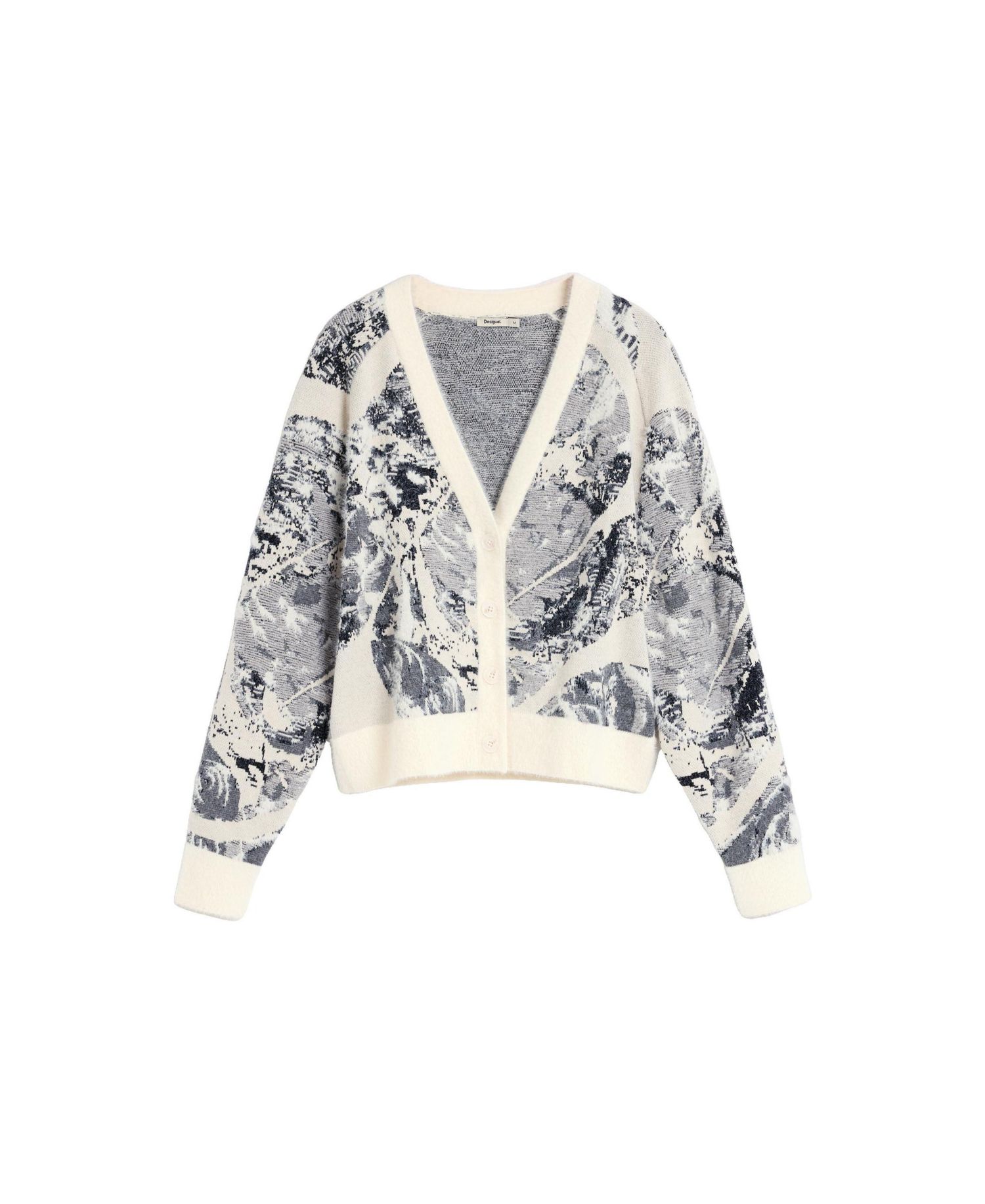 Women's M. C. Lacroix Floral-Print Jacquard Button-Front Cardigan