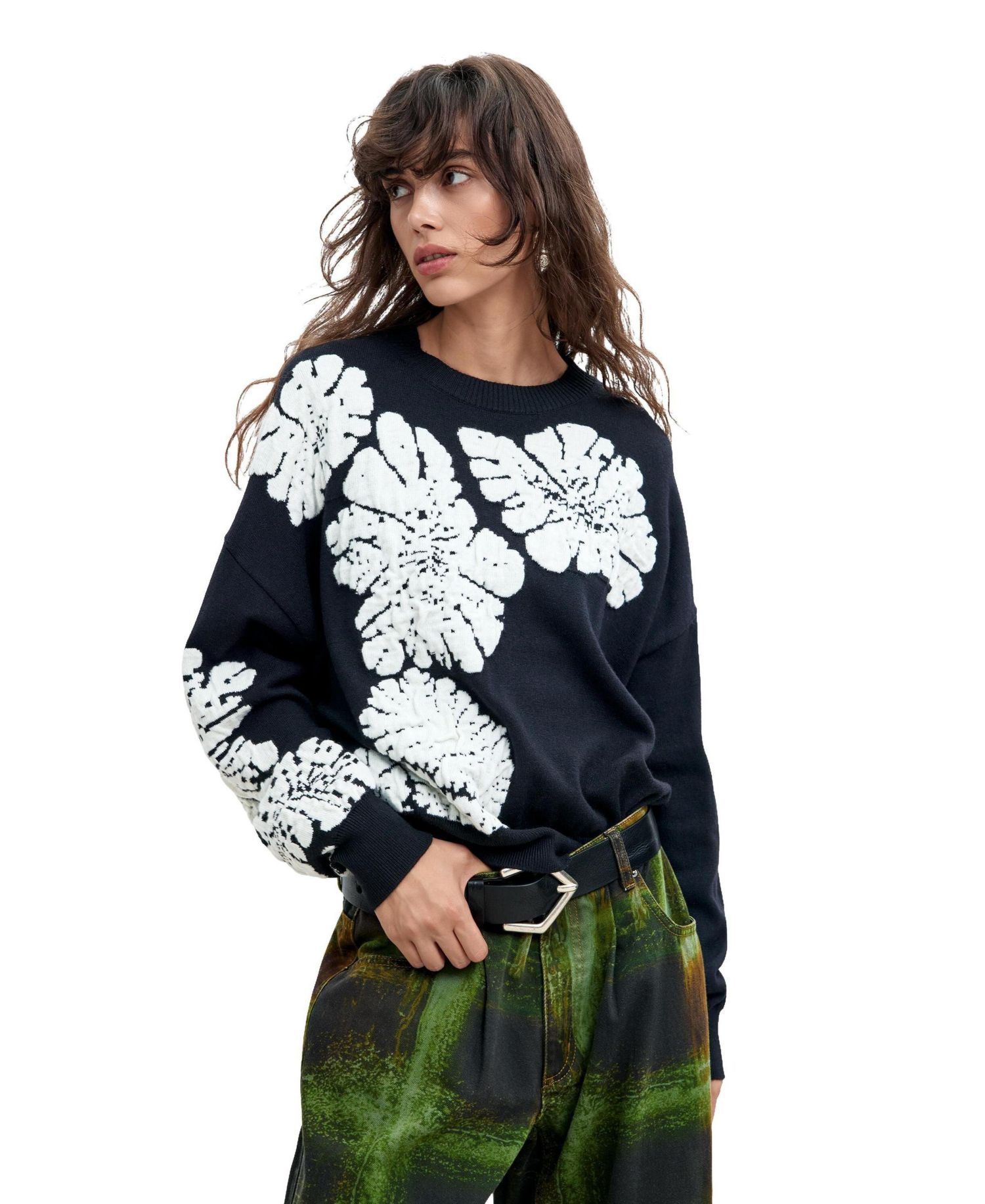 Women's M. C. Lacroix Jacquard Floral Sweater