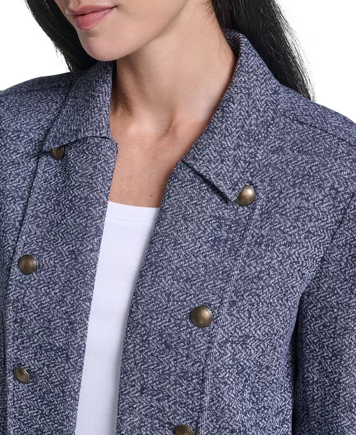 Women's Marled Band Double-Breasted Jacket - thumbnail 4