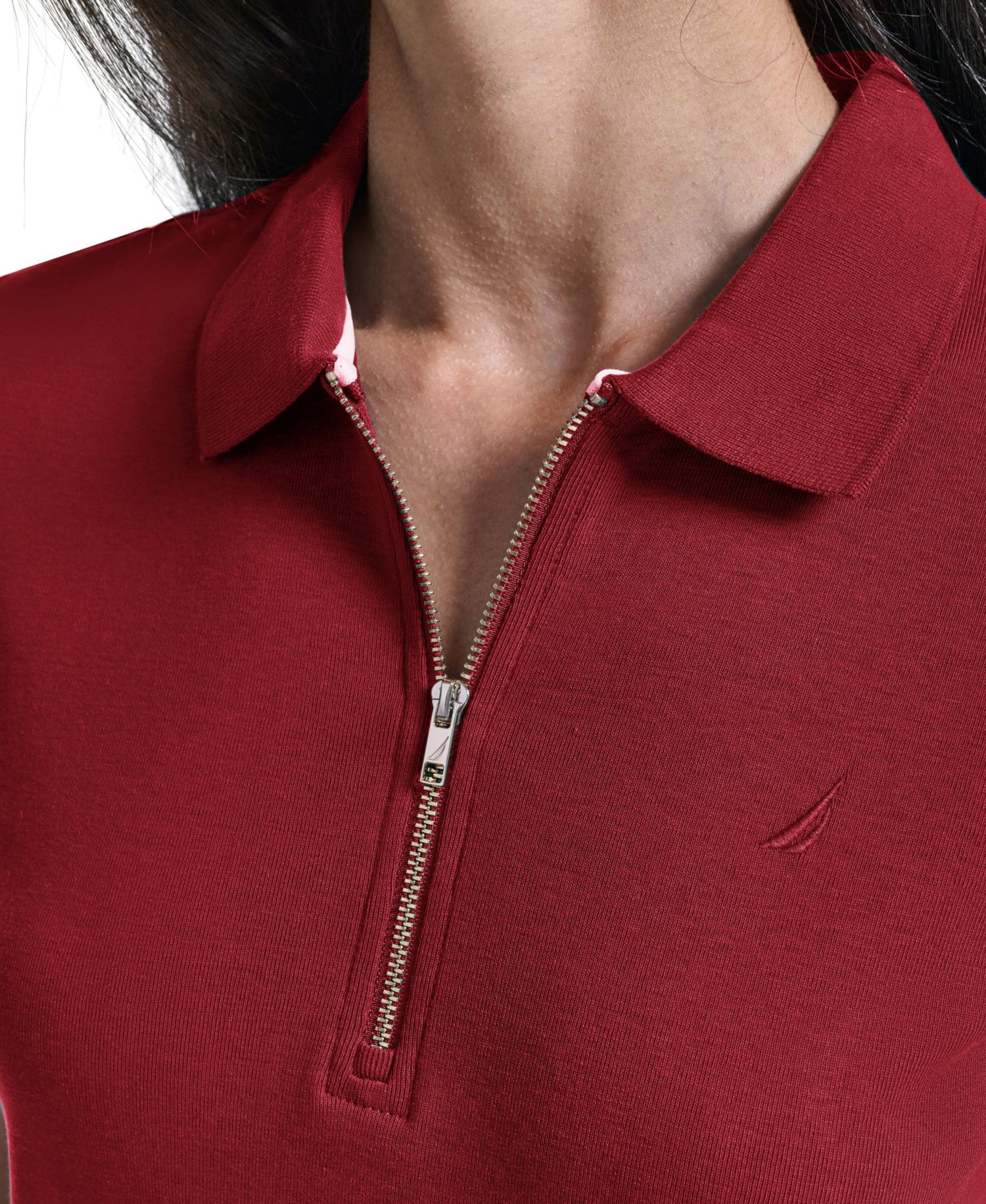 Women's Short-Sleeve Zip Polo Dress