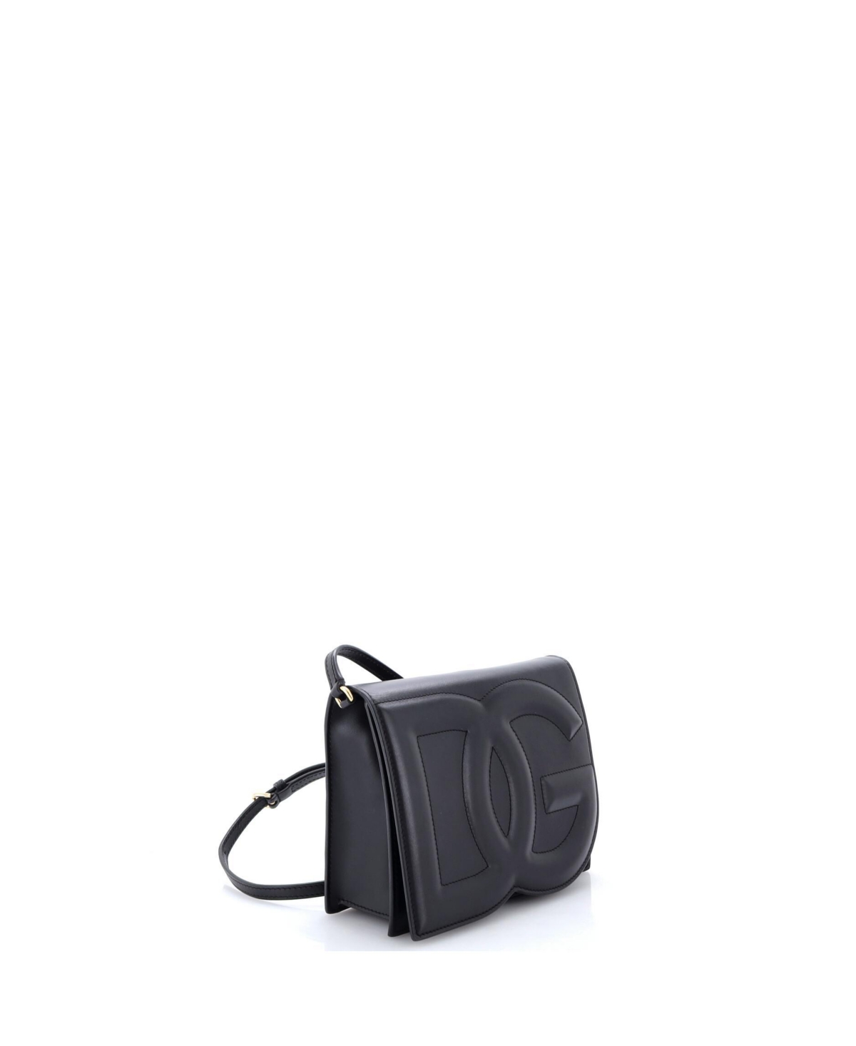 Pre-Owned Dolce and Gabbana Small Dg Logo Flap Shoulder Bag Leather