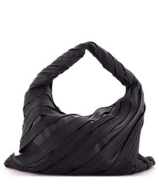 Large Hop Hobo Striped Leather and Suede