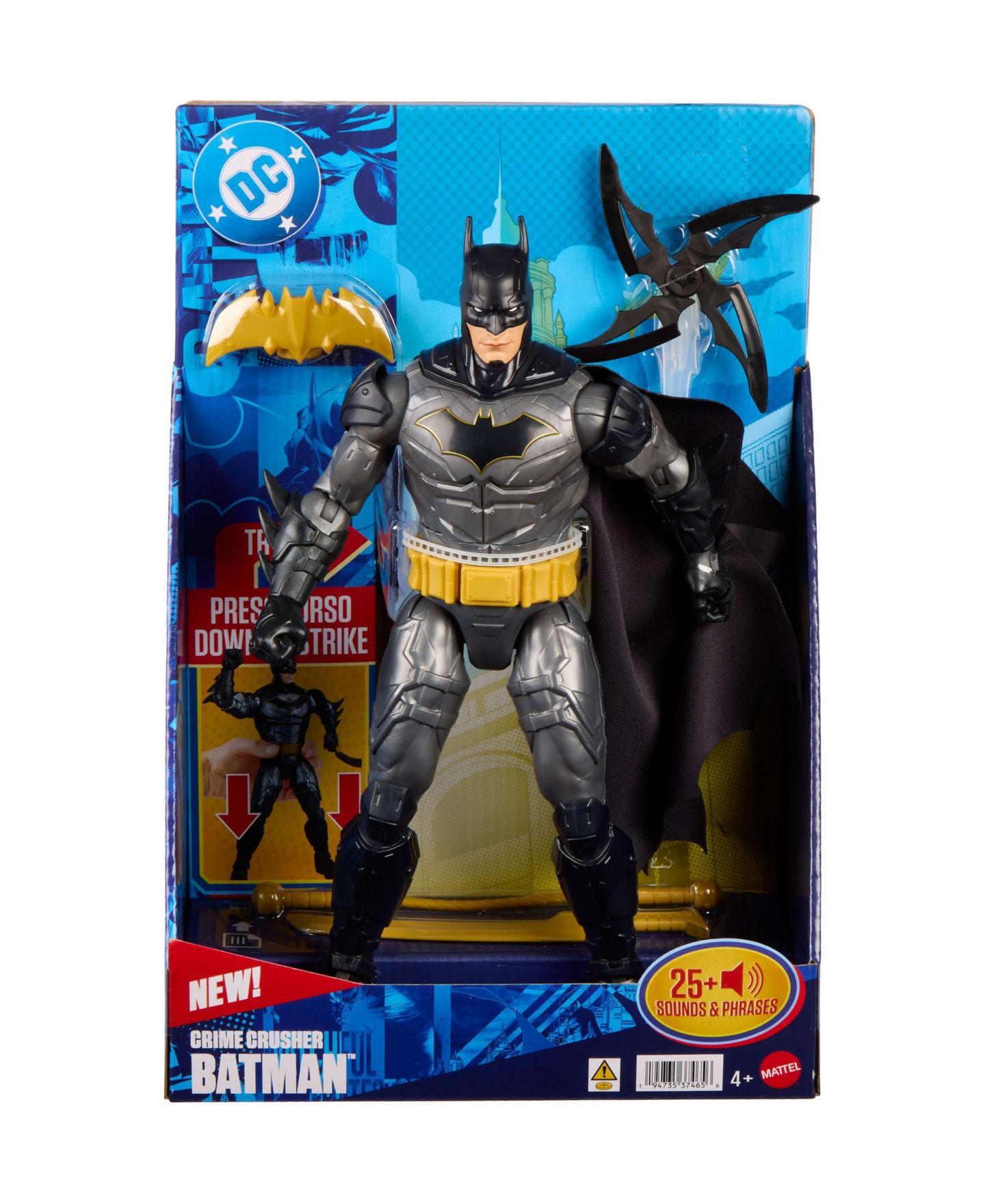Детская фигурка DC Comics Crime Crusher Batman 12" Action Figure, 25+ Phrases and Sounds, Ages 4+ — фото 6