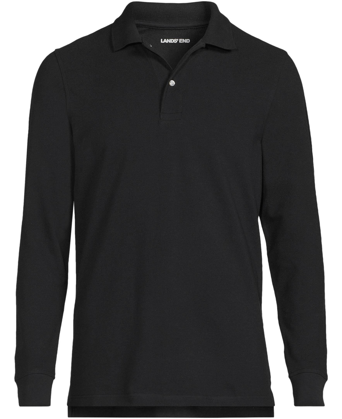 Lands' End Men's School Uniform Long Sleeve Mesh Polo Shirt