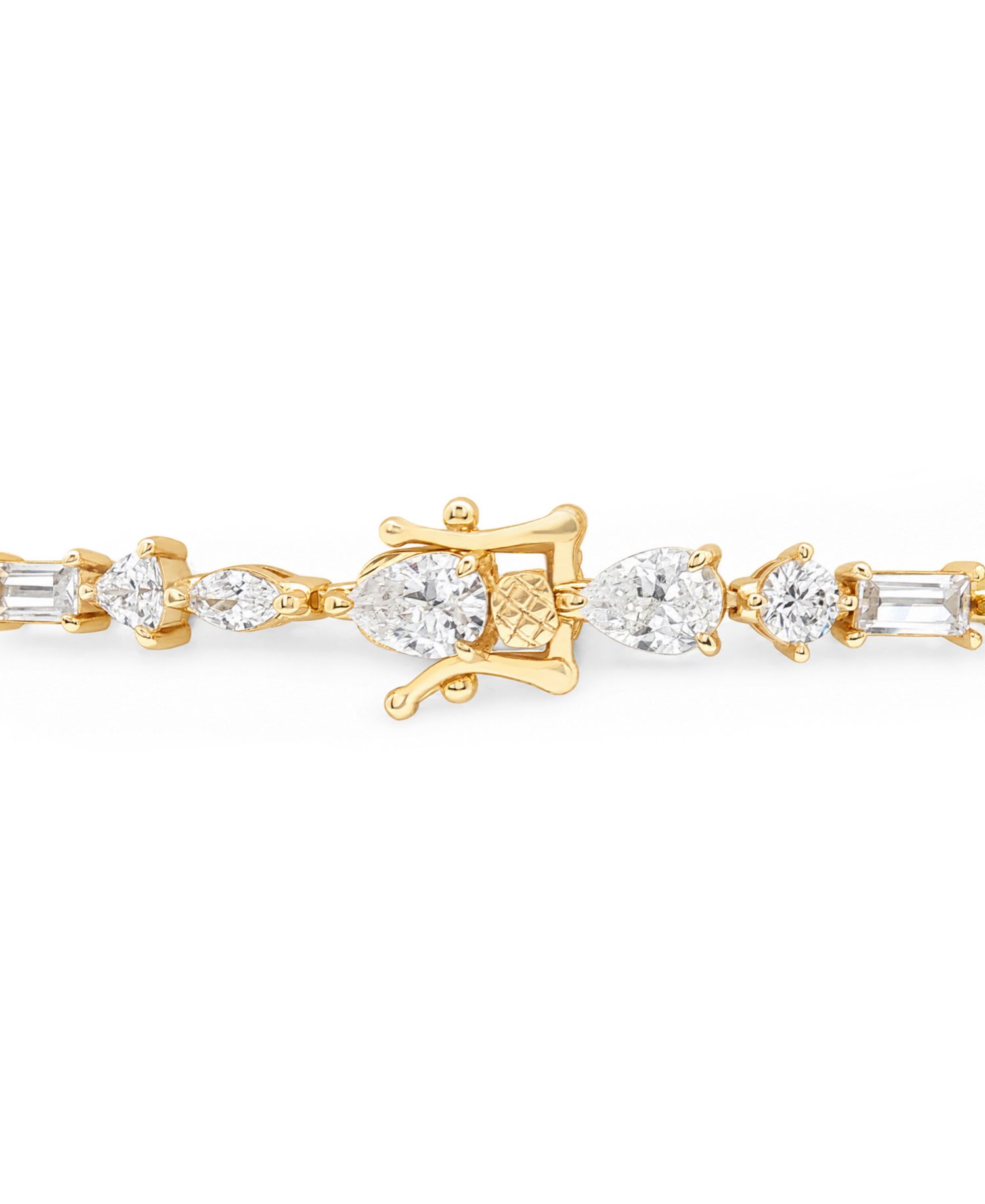 18k Gold-Plated Multi Shape Tennis Bracelet