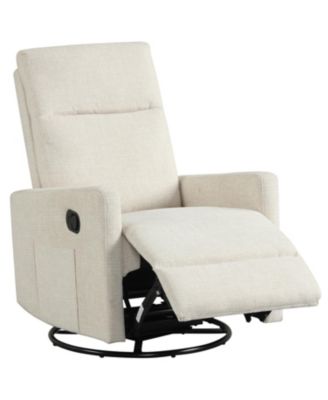 360&deg; Swivel Rocking Recliner Chair for Nursery with Cushioned Back Support