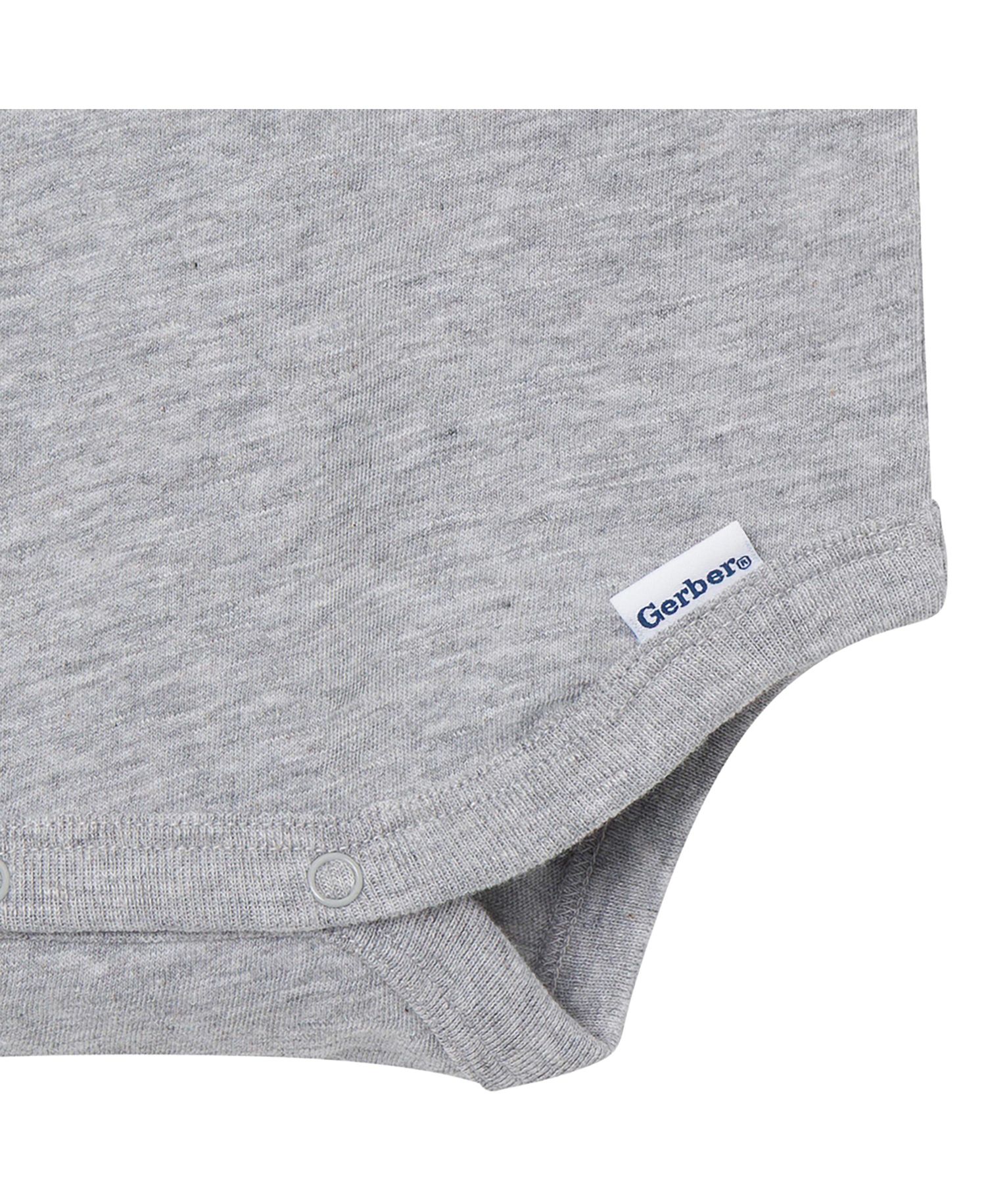 Baby Boys ( NEW BORN TO 18 M ) Polo Bodysuit Heather,