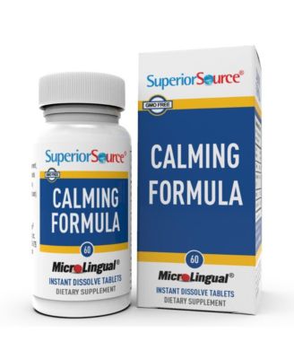 Calming Formula, L-Theanine, Melatonin, Under The Tongue Quick Dissolve MicroLingual Tablets, 60 Ct, 5-HTP for Enhanced Serotonin