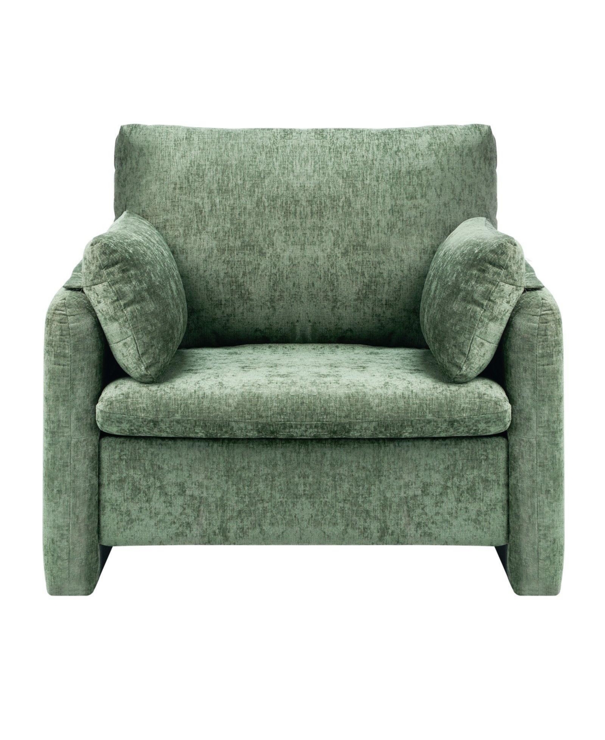 Slickblue Modern Upholstered Accent Chair with Armrests and Cushion