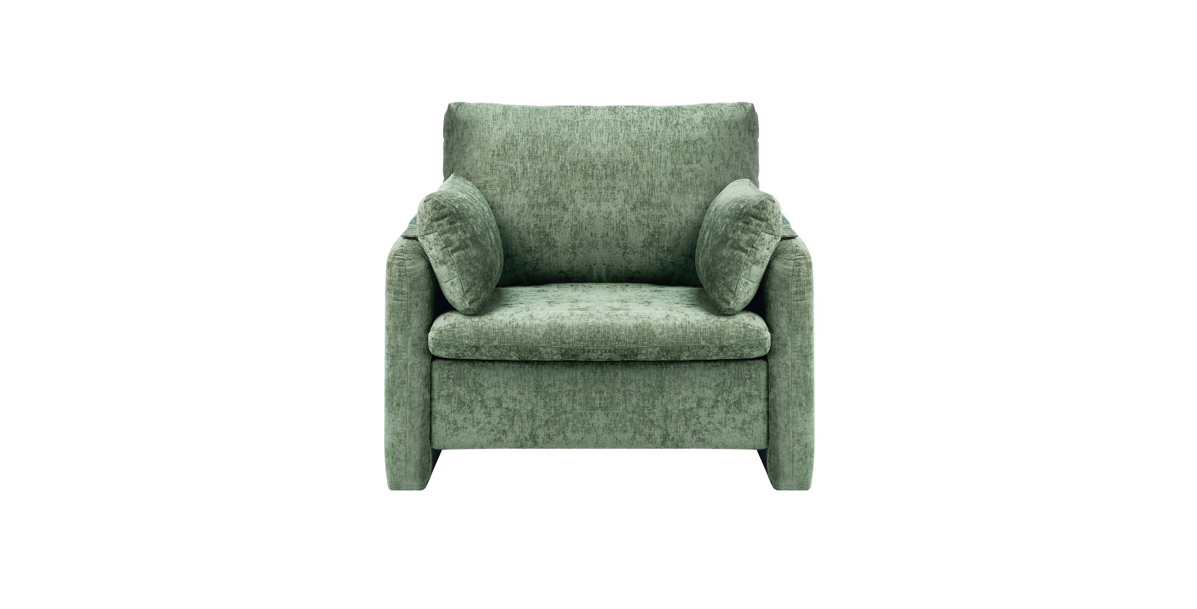 Slickblue Modern Upholstered Accent Chair with Armrests and Cushion