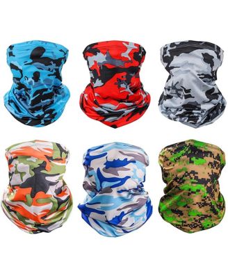 6 Pack UV Protection Face Mask Neck Gaiter Breathable Outdoor Sports Bandana Scarf