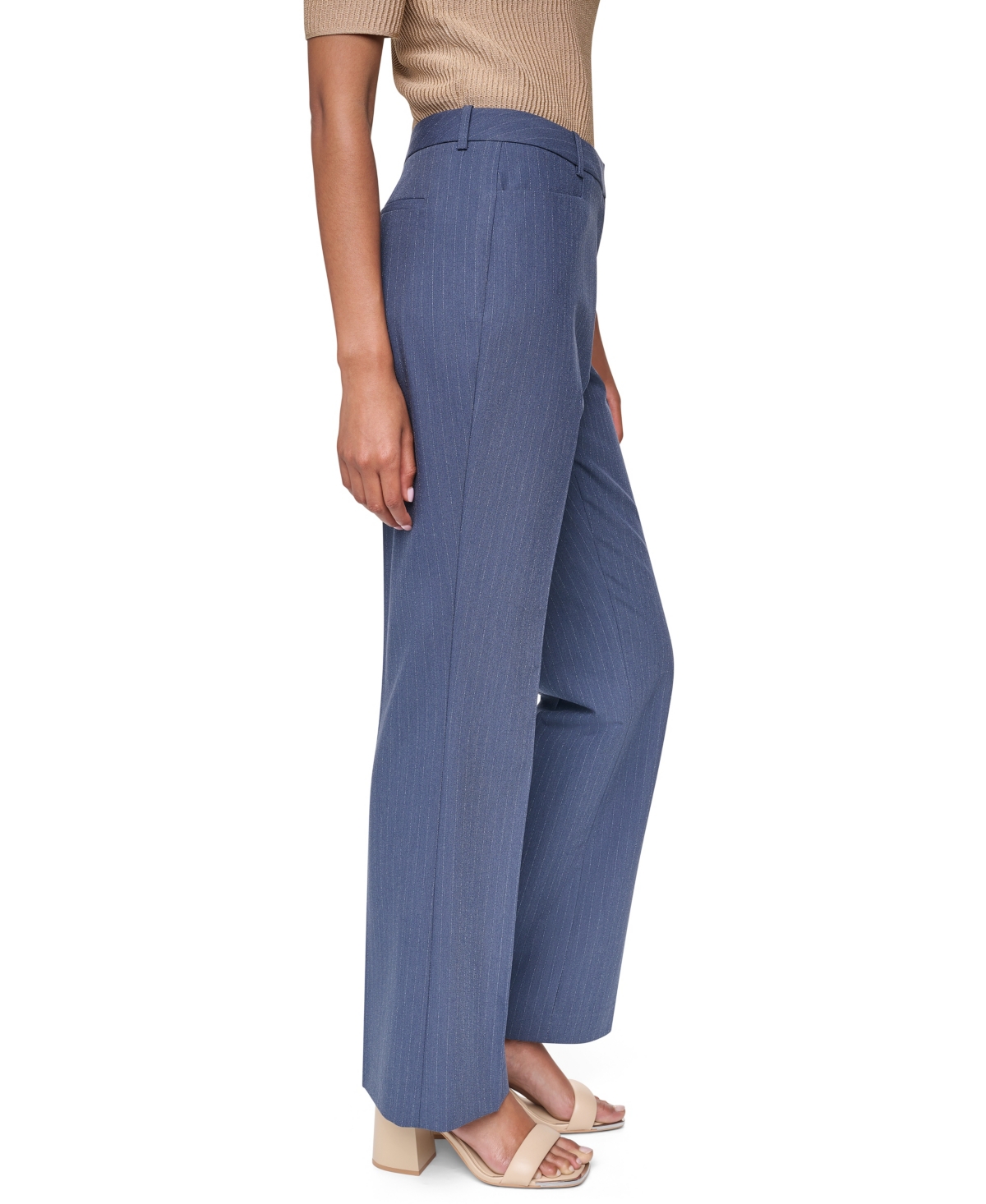 Dkny Women's Modern F Pinstripe Straight-Leg Trousers
