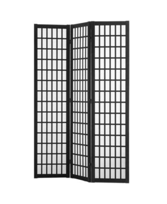 Wooden 3 Panel Folding Room Divider Privacy Screen, Portable Partition for Living Room Bedroom