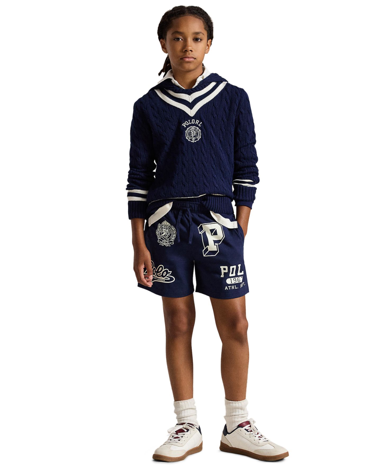 Шорты Polo Ralph Lauren Cotton Jersey Graphic для мальчиков, цвет: Тёмно-синий — фото 2