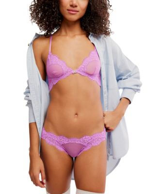Women's Fiona Front-Close Swiss-Dot Mesh and Eyelash Lace Bralette