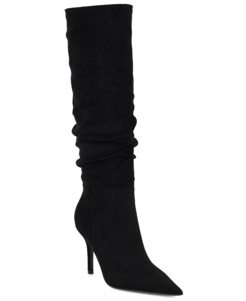 Женские нарядные сапоги Nine West Giorah на шпильке, обычная и широкая голень, цвет: Чёрный
