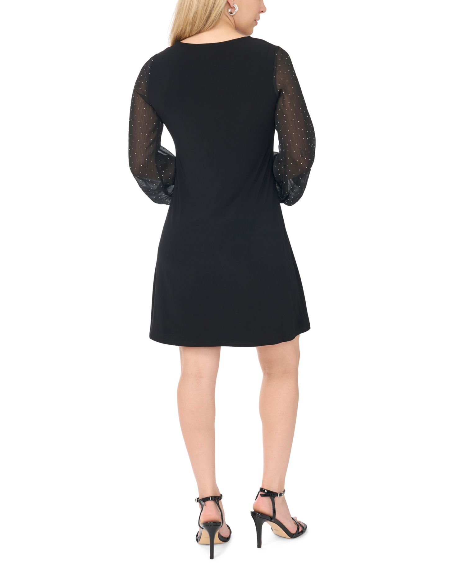 Petite Long-Sleeve Little Black Dress