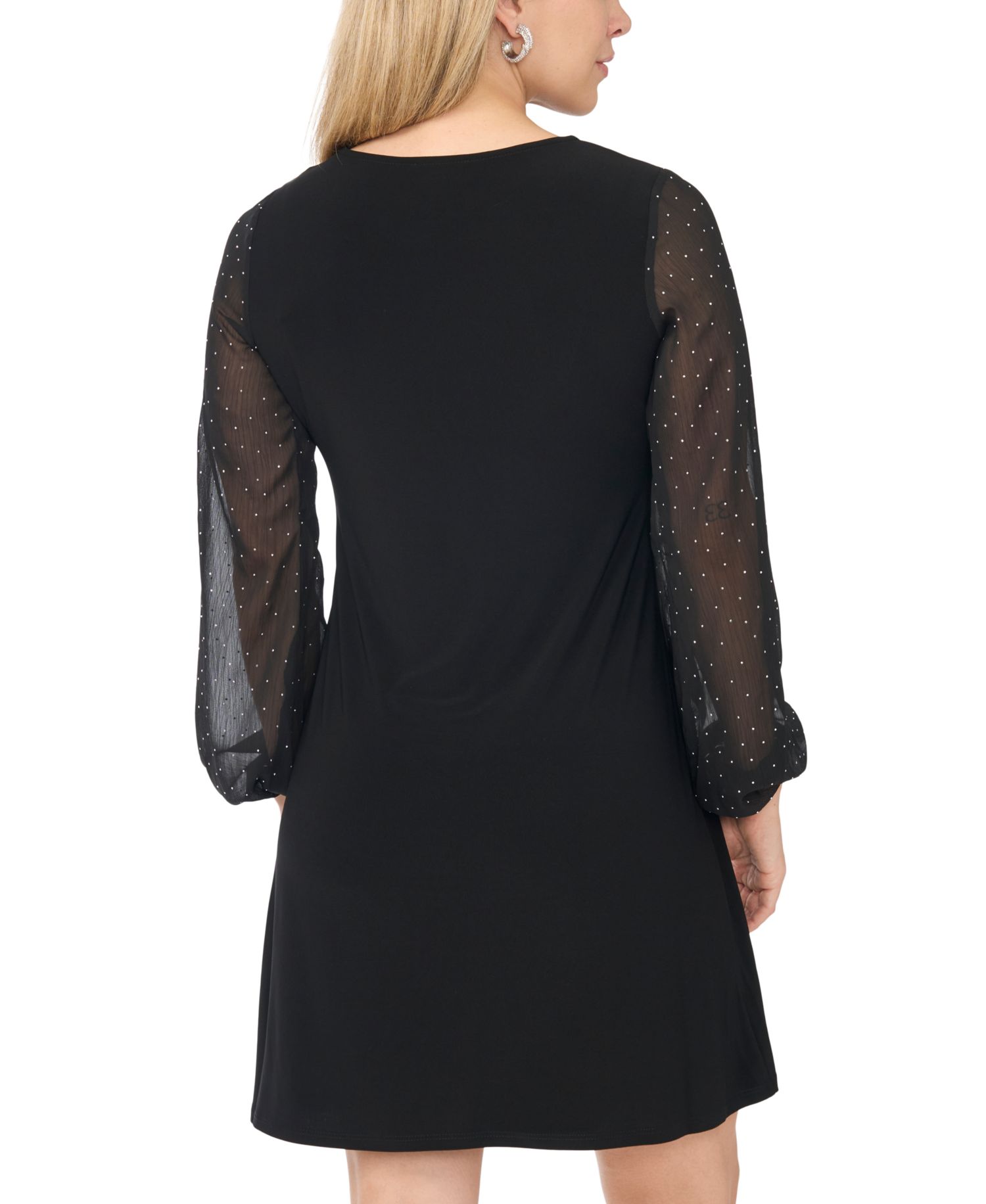 Petite Long-Sleeve Little Black Dress