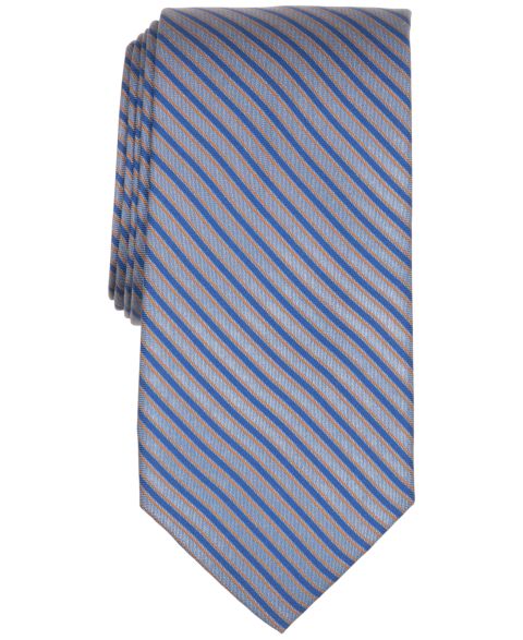 Мужской галстук Club Room Pinnacle Stripe Classic Tie, цвет: Тёмно-синий