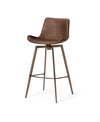 31" Victor Modern Faux Leather Swivel Kitchen Bar Stool with Back