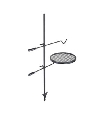 Swivel Campfire Grill Heavy Duty Steel Open Fire Cooking Grate Adjustable