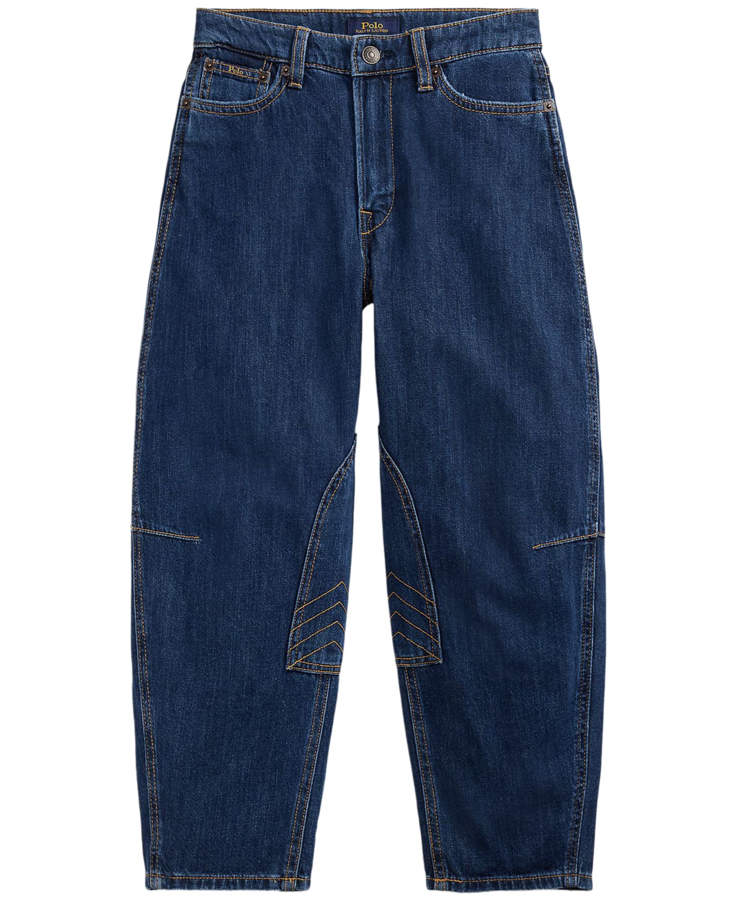 Girls' 7-16 Curved Tapered Cotton Denim Jeans