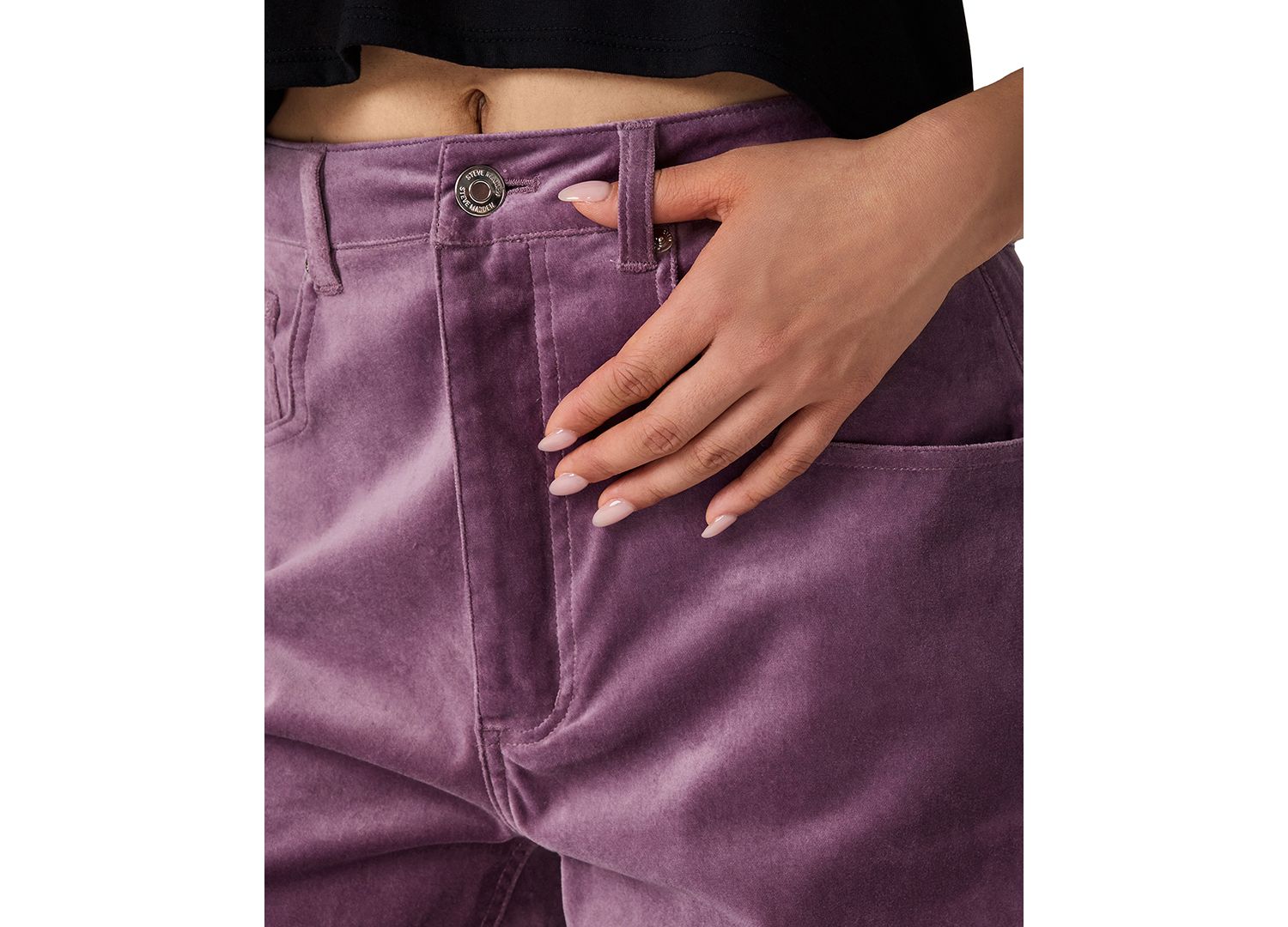 Women's Sydnee High-Waisted Wide-Leg Velvet Pants