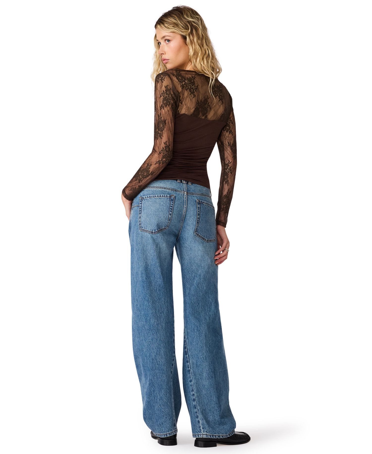 Women's Reese Long-Sleeve Ruched Knit Top