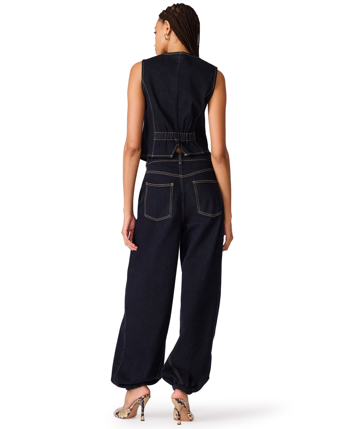 Steve Madden Women's Soho Jean Wide-Leg Balloon Jeans
