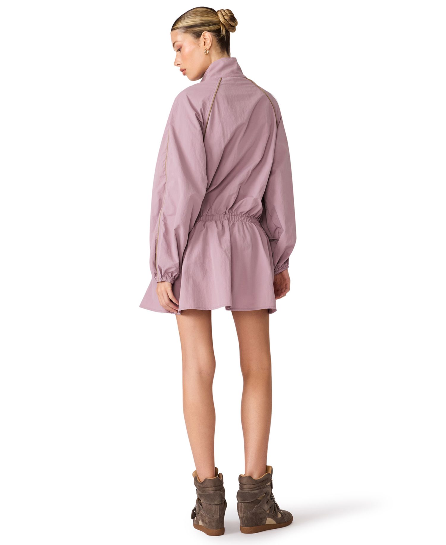 Women's Long-Sleeve Mock Neck Mini Dress