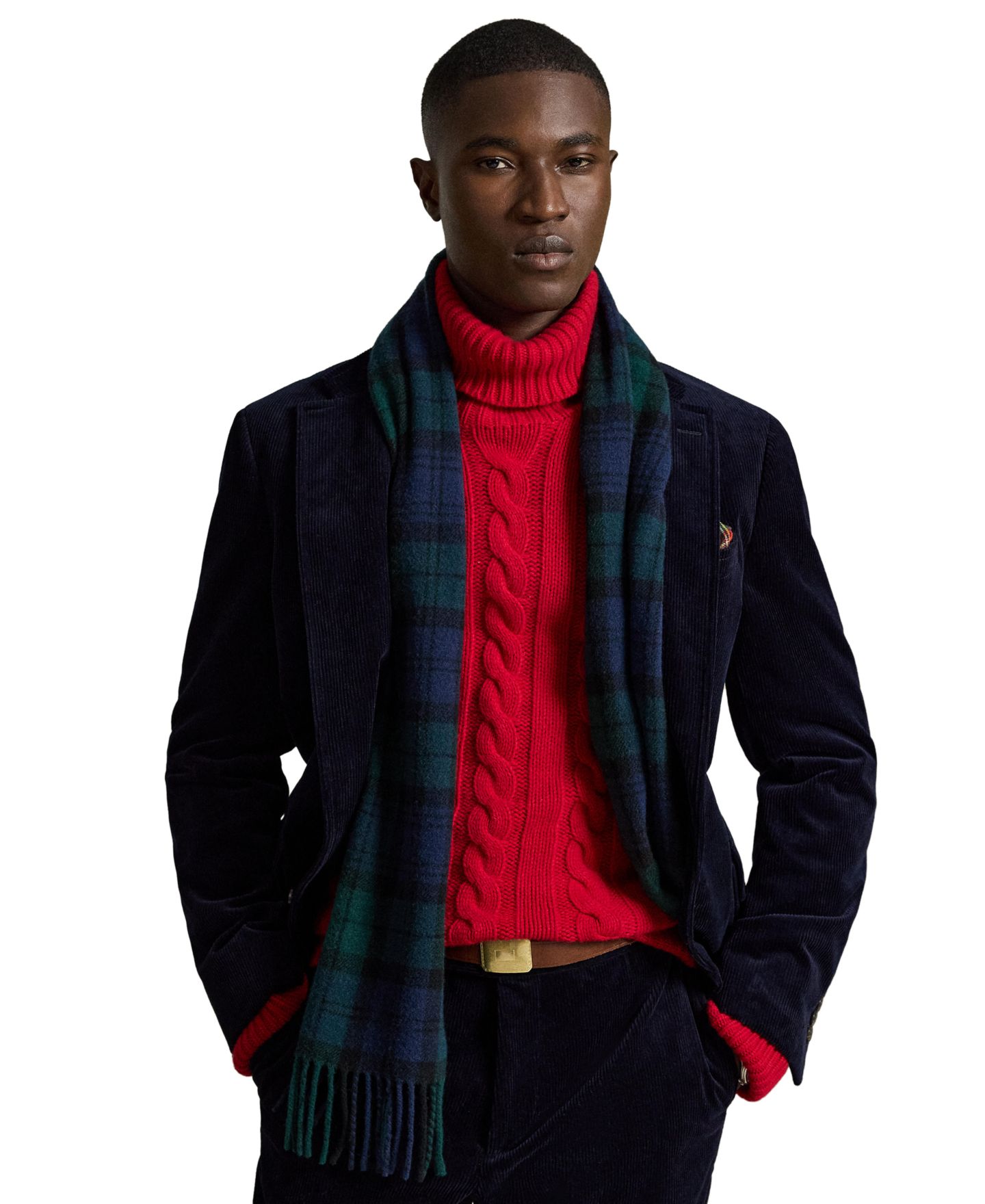 Мужской пиджак Polo Ralph Lauren Polo Modern Stretch Corduroy Suit, цвет: Тёмно-синий — фото 4