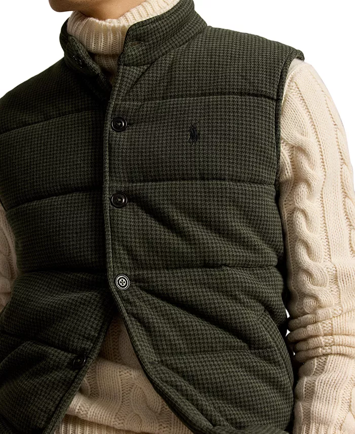 Men's Houndstooth Regular-Fit Estate-Rib Vest - thumbnail 4