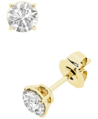 Diamond Stud Earrings (1 ct. t.w.) in 14k White or Yellow Gold